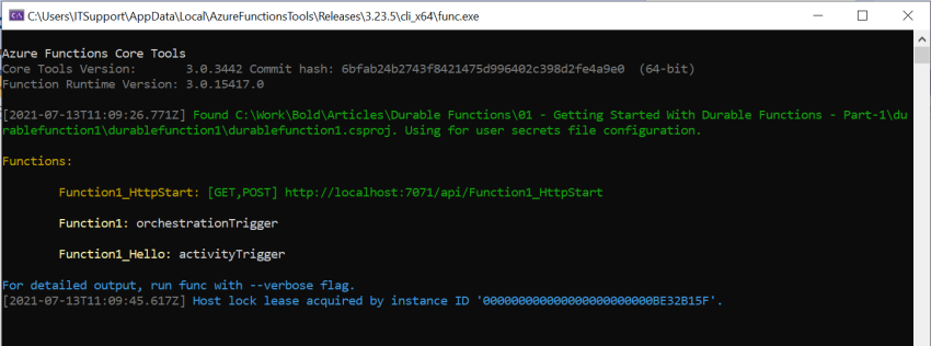 Getting Started With Durable Functions